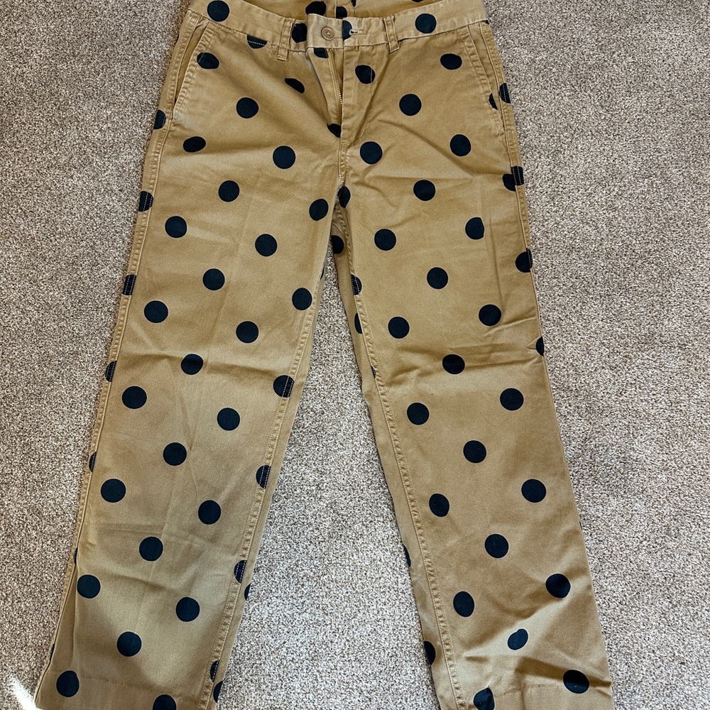 Woman’s J Crew Tan Polka Dot Pants